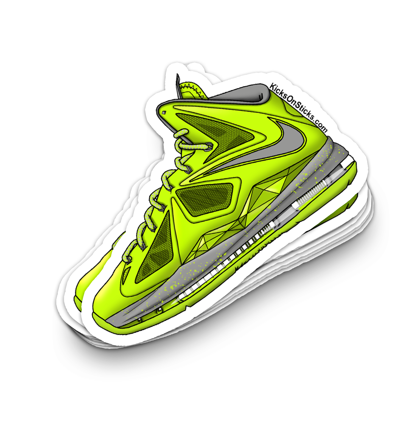 Lebron 10 "Volt" Sneaker Sticker