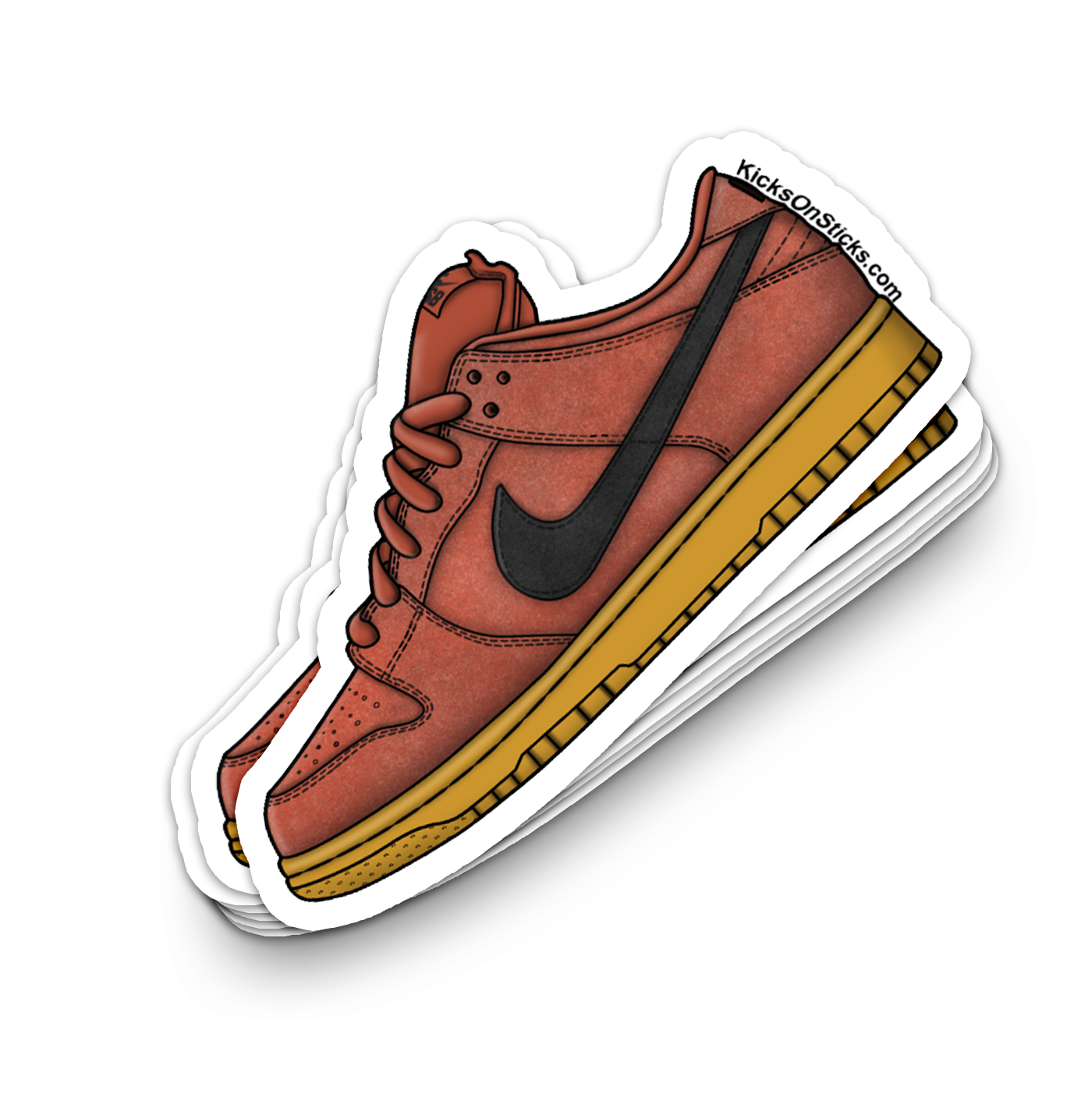 SB Dunk Low "Orange Label Burnt Orange Sunrise" Sneaker Sticker