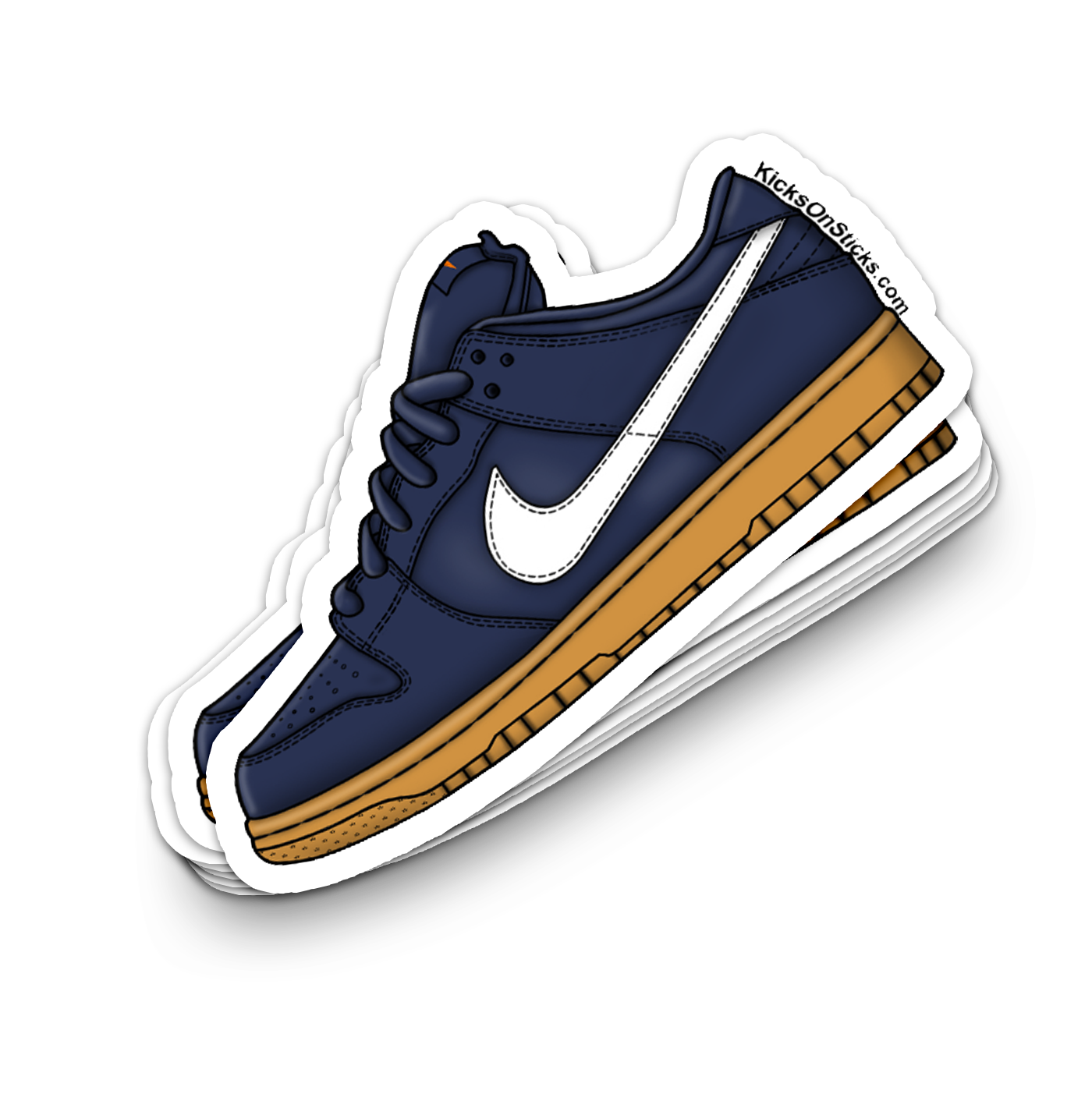 SB Dunk Low "Orange Label Navy Gum" Sneaker Sticker