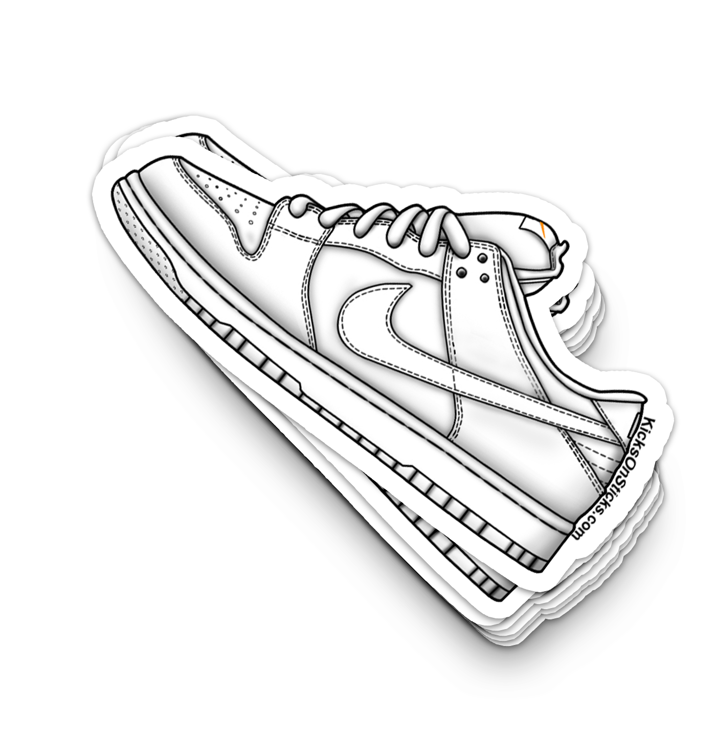 SB Dunk Low "Orange Label White on White" Sneaker Sticker