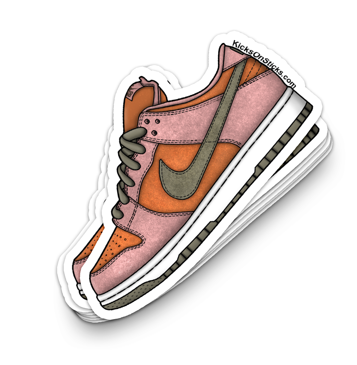 SB Dunk Low "Red Stardust" Sneaker Sticker