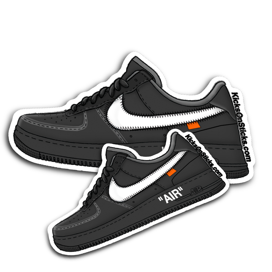 Air Force 1 Low Off White Black Sneaker Sticker