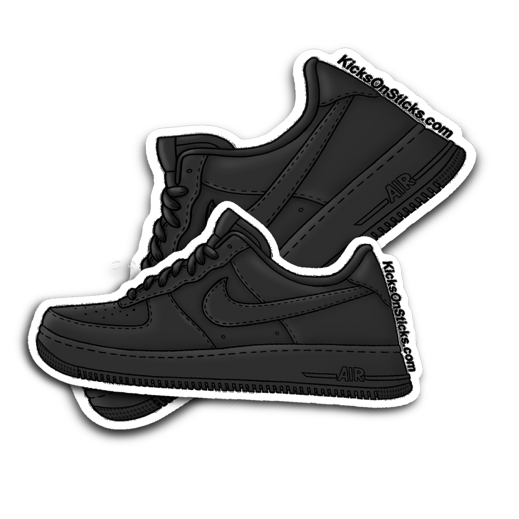 Air Force 1 Low Black Black Sneaker Sticker