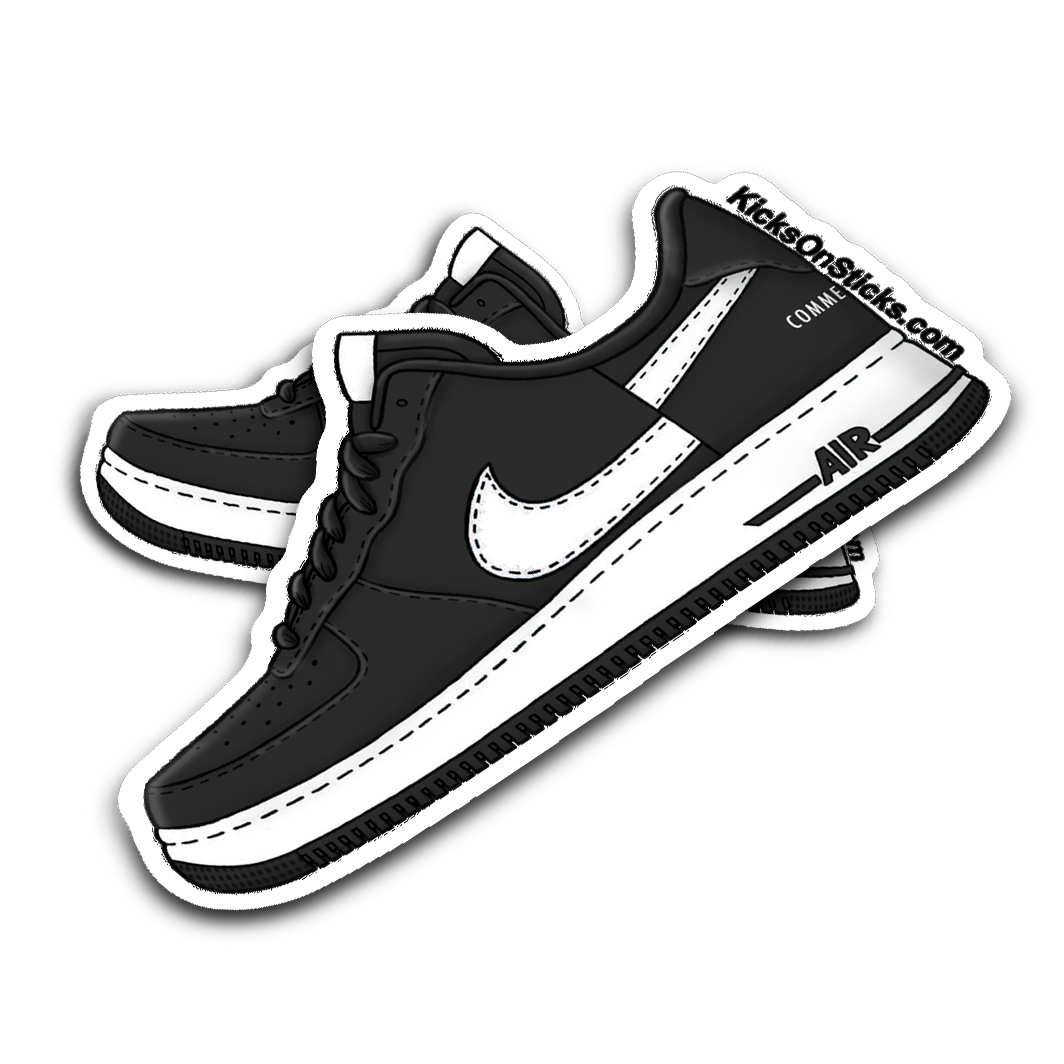 cdg air force 1 black