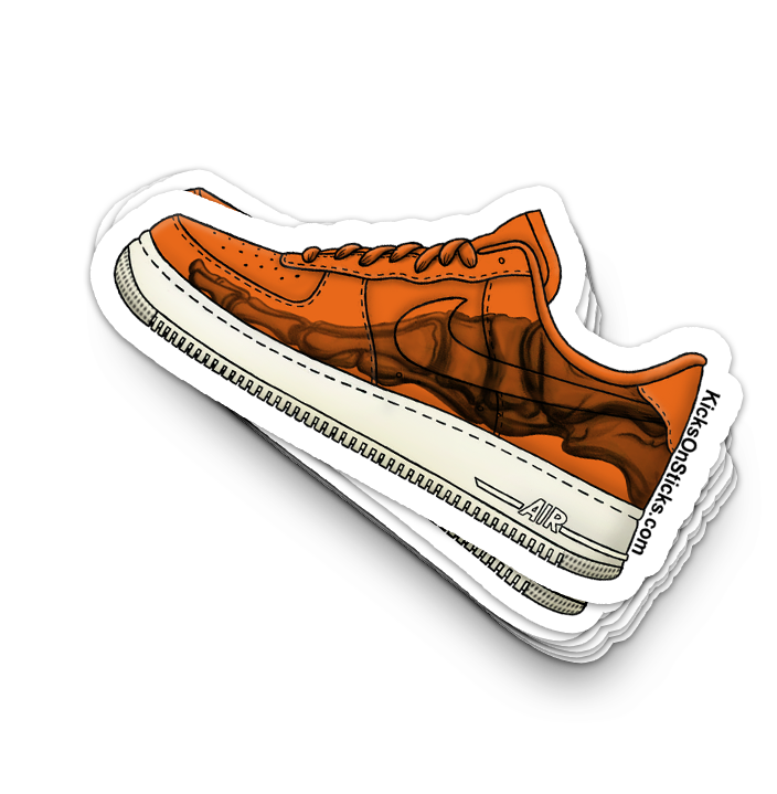 Air Force 1 Low "Skeleton Orange" Sneaker Sticker