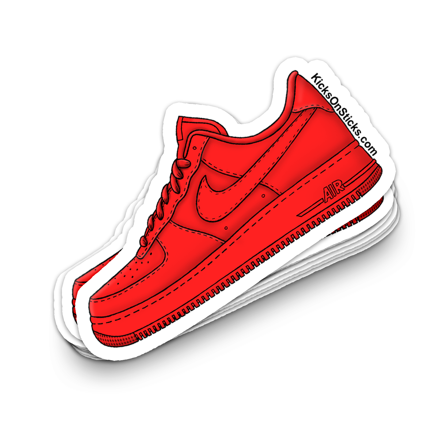 Air Force 1 Low "Triple Red" Sneaker Sticker