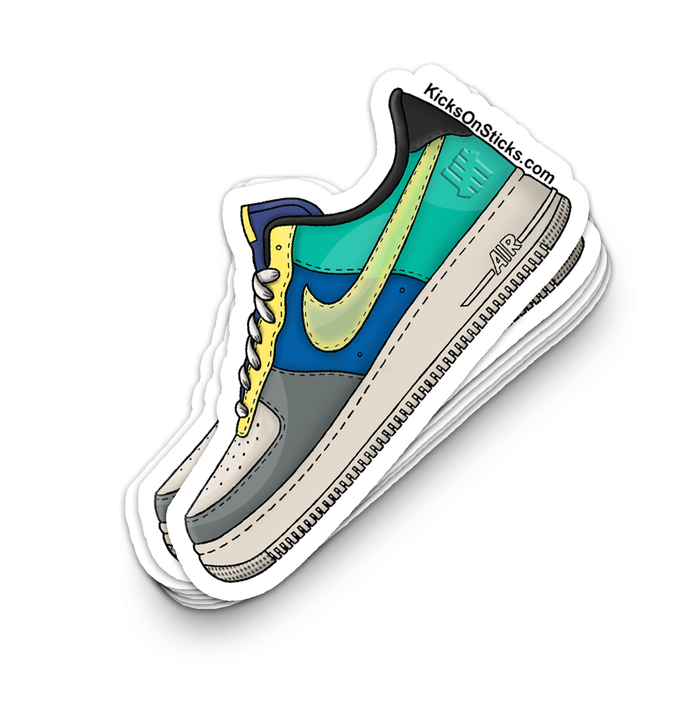Air Force 1 Low "UNDFTD Smoke Grey" Sneaker Sticker