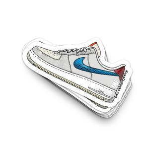 Air Force 1 Low "Undefeated White" Sneaker Sticker