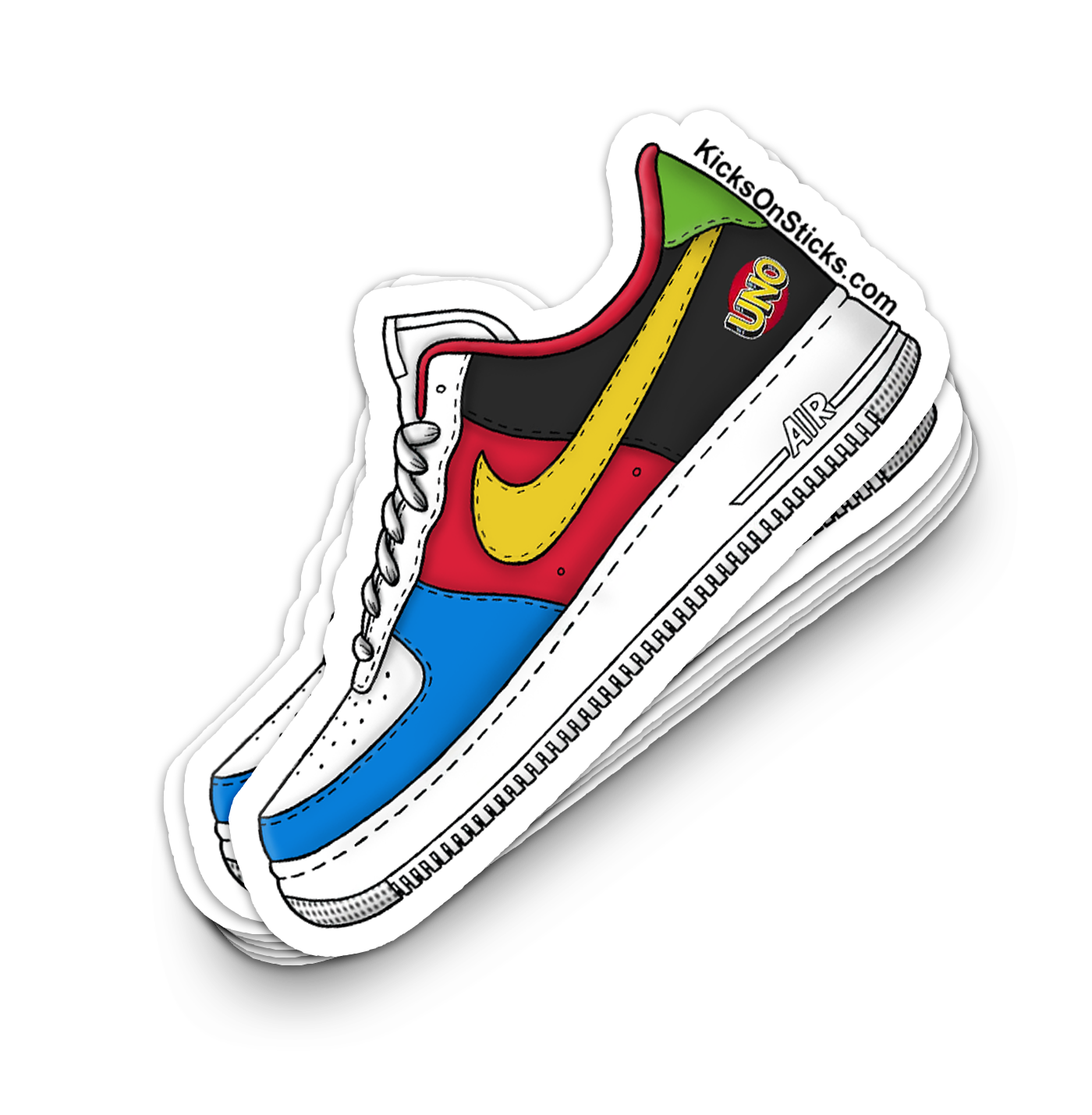 Air Force 1 Low "Uno" Sneaker Sticker