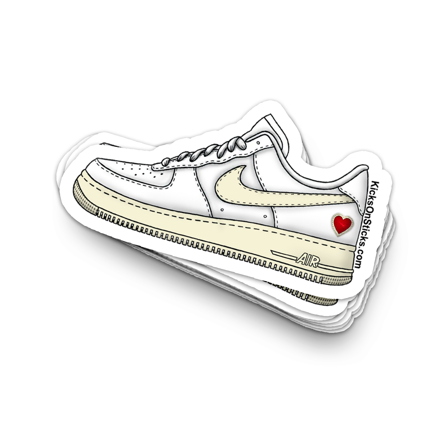 Air Force 1 Low "Valentine 2021 2.0" Sneaker Sticker