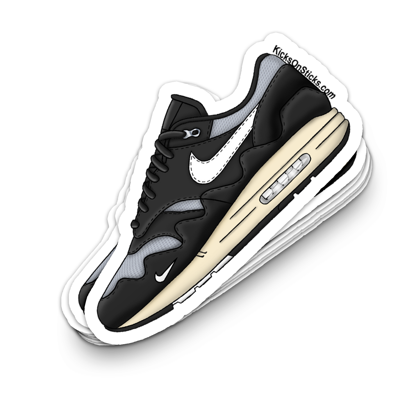 Air Max 1 "Patta Black" Sneaker Sticker