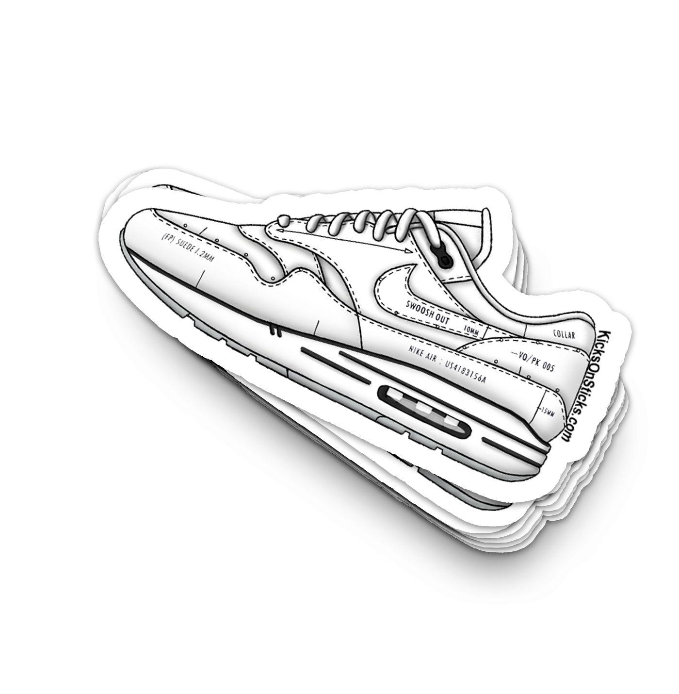air max 1 sketch white