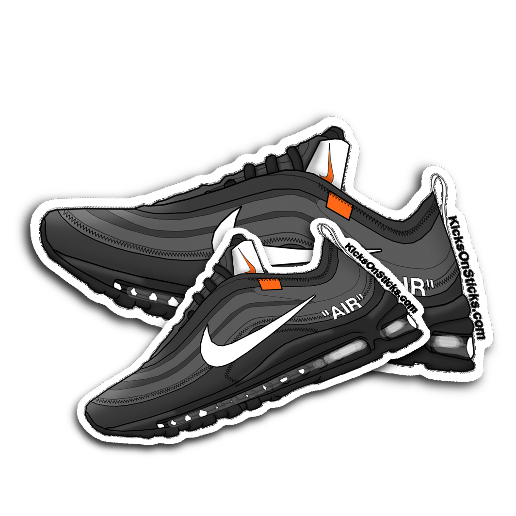 Air Max 97 Off-White "Black" Sneaker Sticker