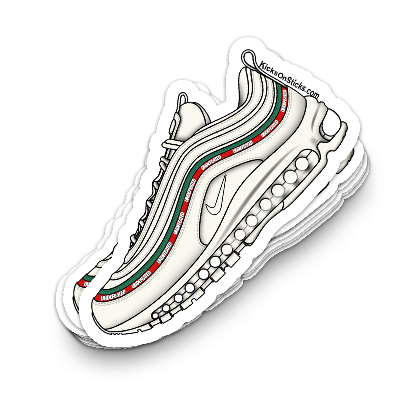 Air Max 97 "UNDFTD White" Sneaker Sticker