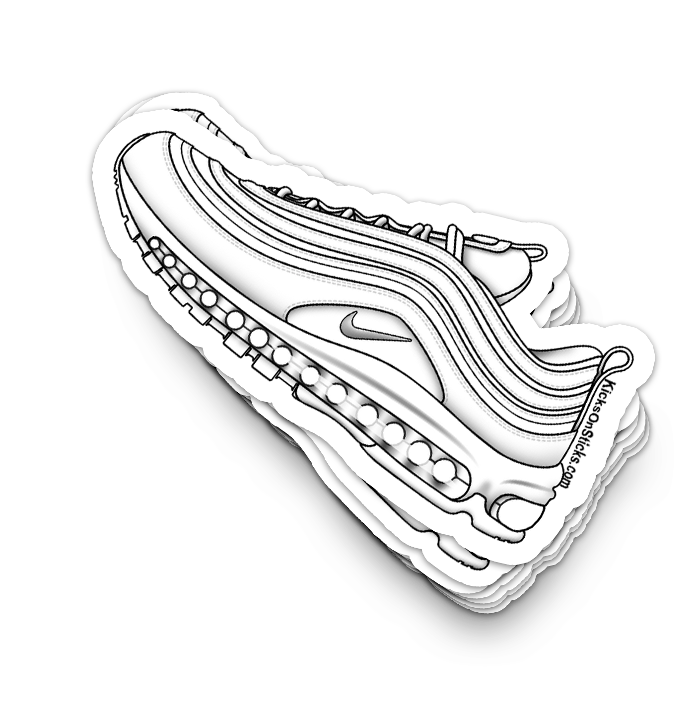 Air Max 97 "White" Sneaker Sticker