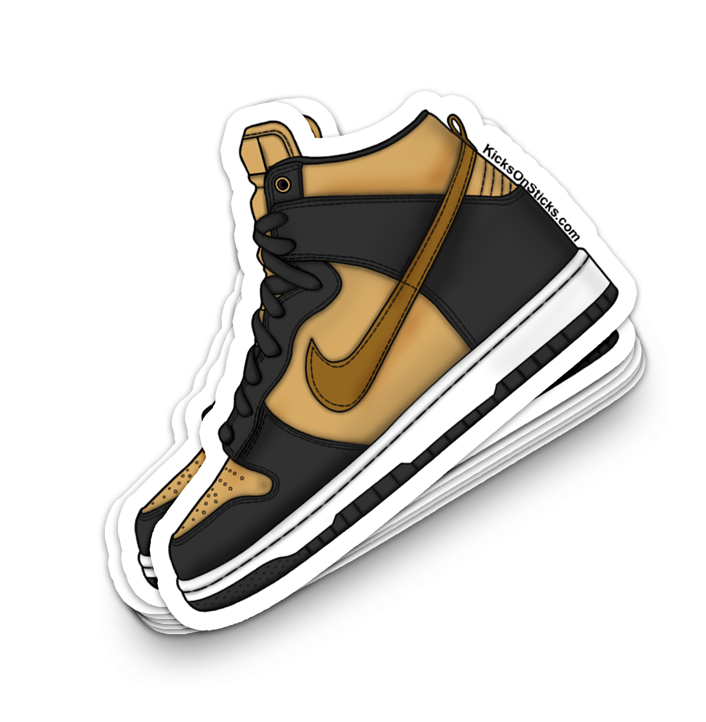 Dunk High "Black Flax" Sneaker Sticker