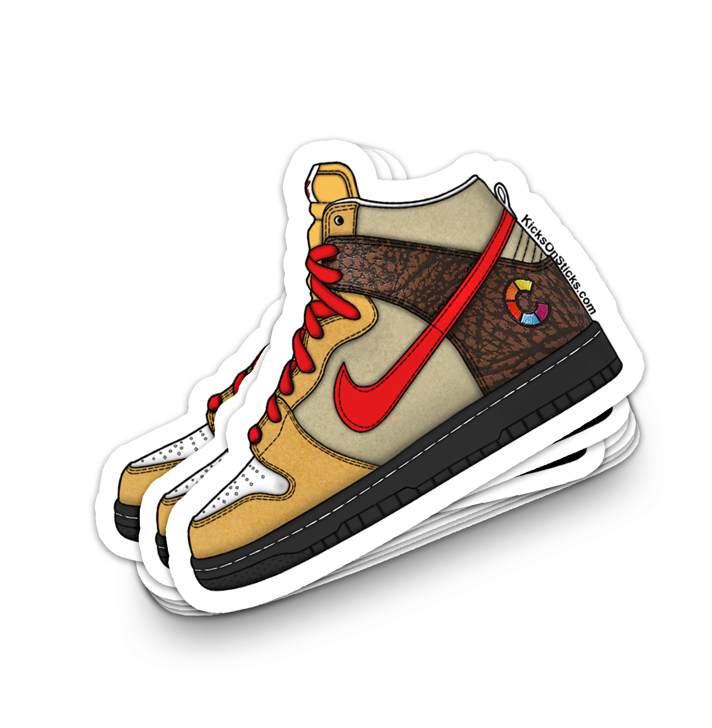 SB Dunk High "Colors Skate Kebab" Sneaker Sticker