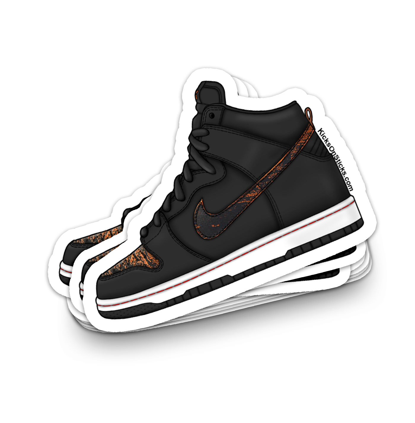 SB Dunk High "Distressed Leather" Sneaker Sticker