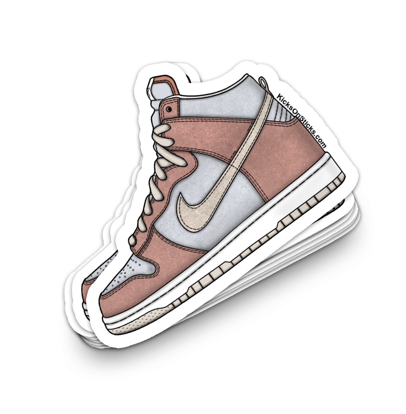Dunk High "Fossil Rose" Sneaker Sticker