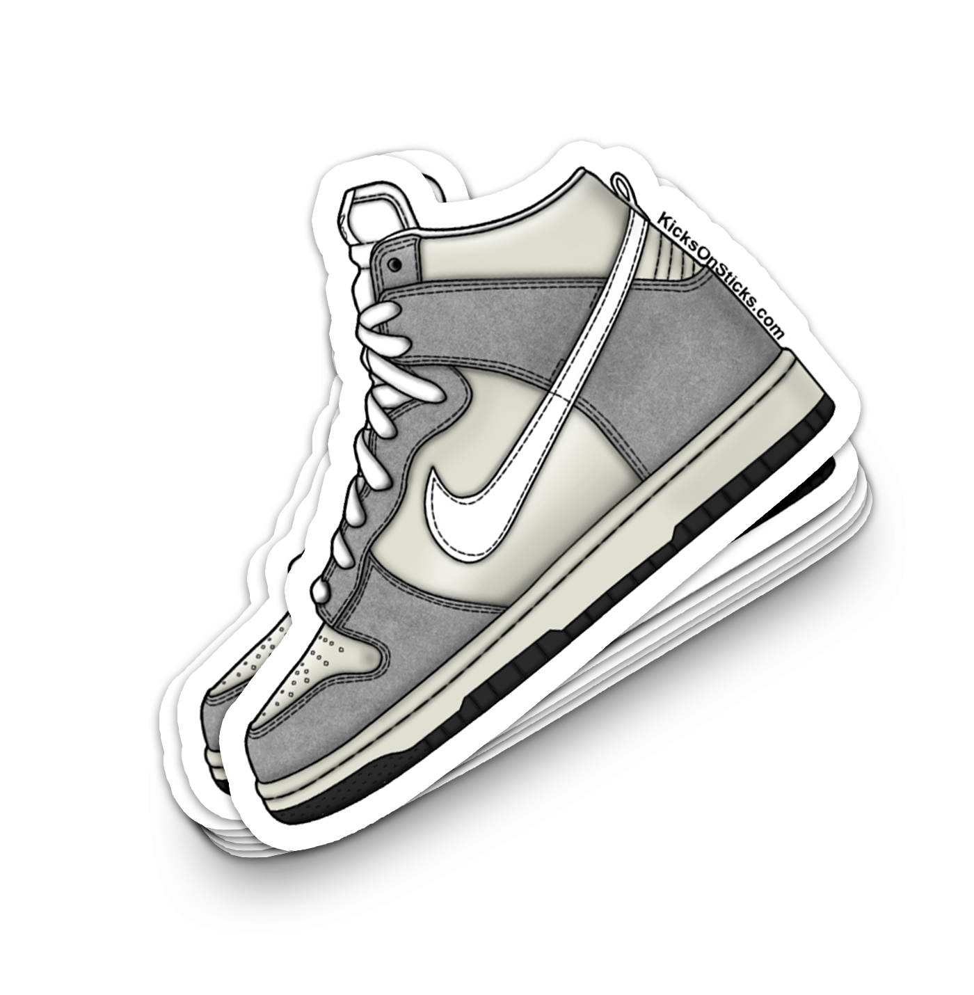 Dunk High "Grey White" Sneaker Sticker