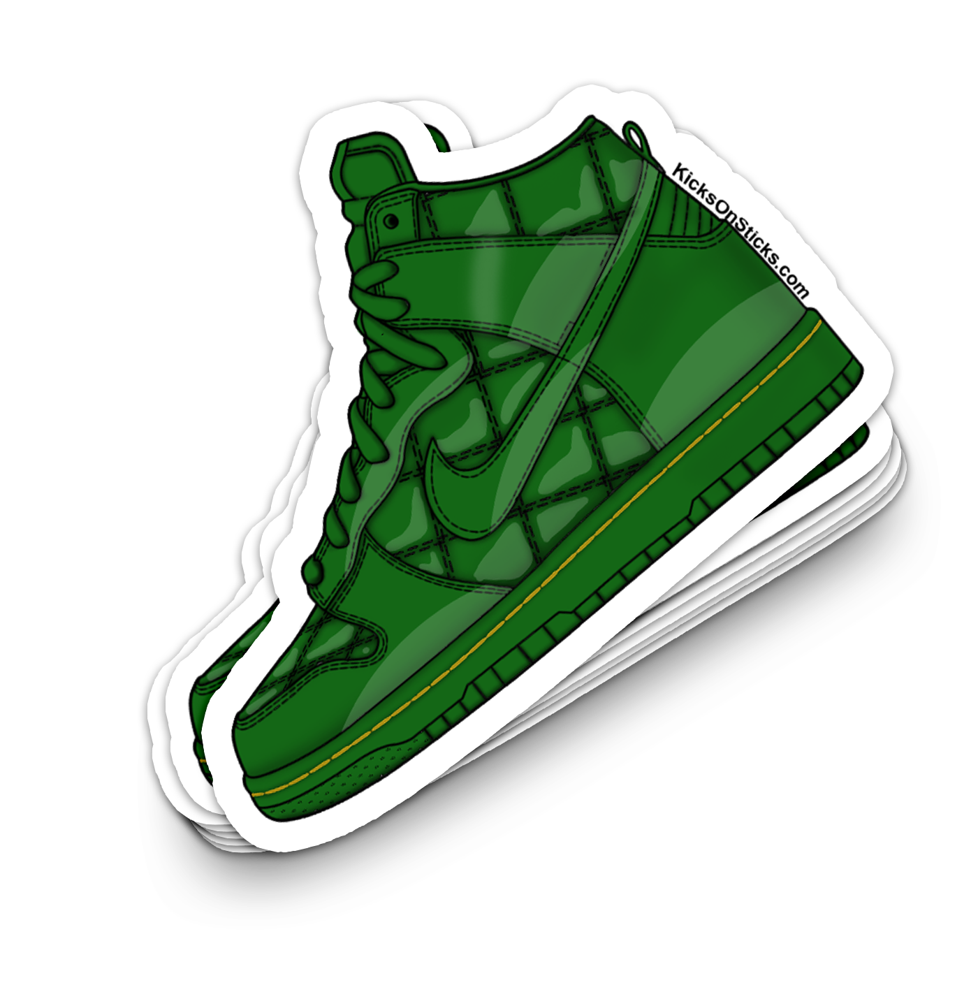 Dunk High "Olympic Green Quilted" Sneaker Sticker