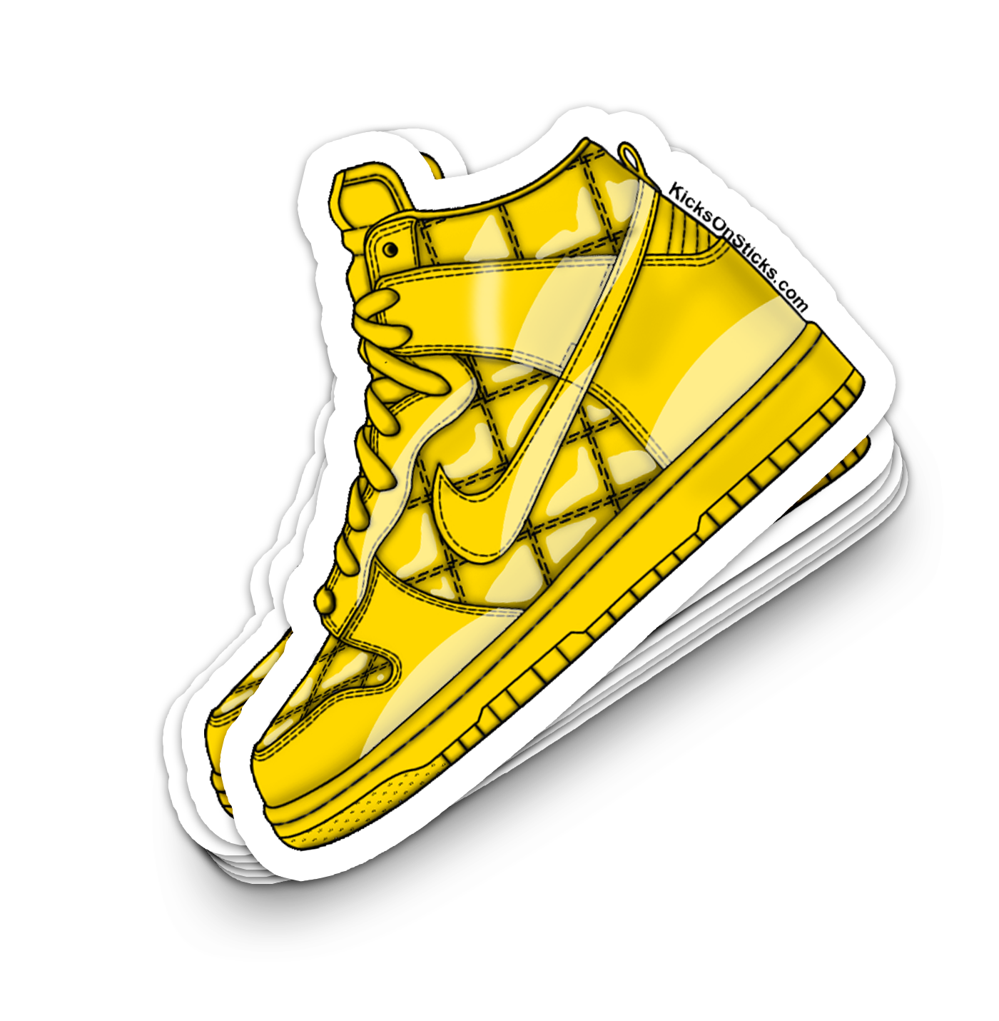 Dunk High "Olympic Yellow Quilted" Sneaker Sticker