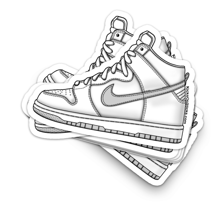 Dunk High "Pure Platinum" Sneaker Sticker