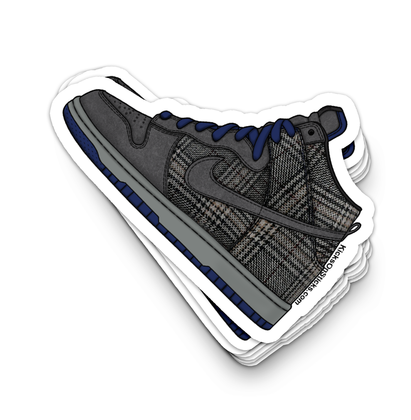 Dunk High "Tweed Navy" Sneaker Sticker