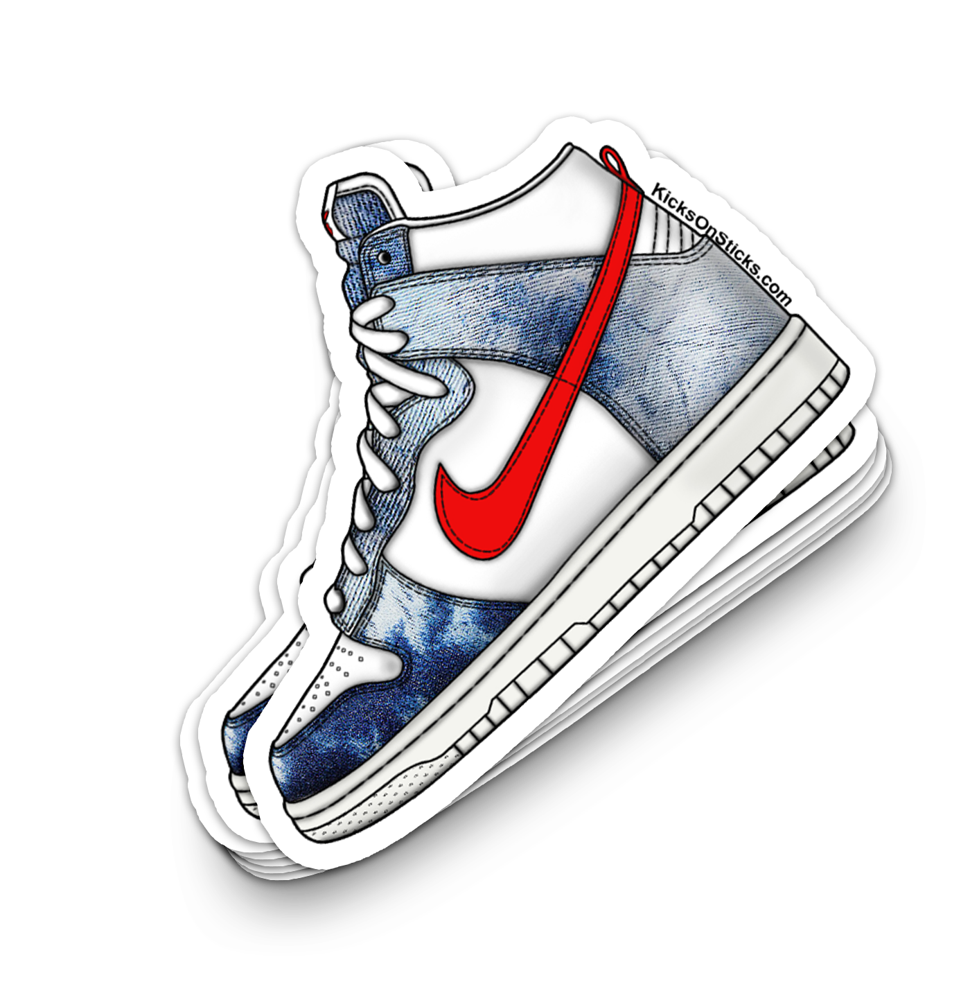 Dunk High "Washed Denim" Sneaker Sticker