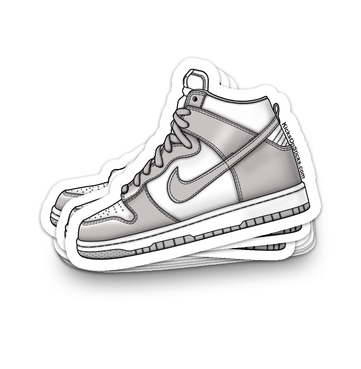 Dunk High "White Vast Grey" Sneaker Sticker