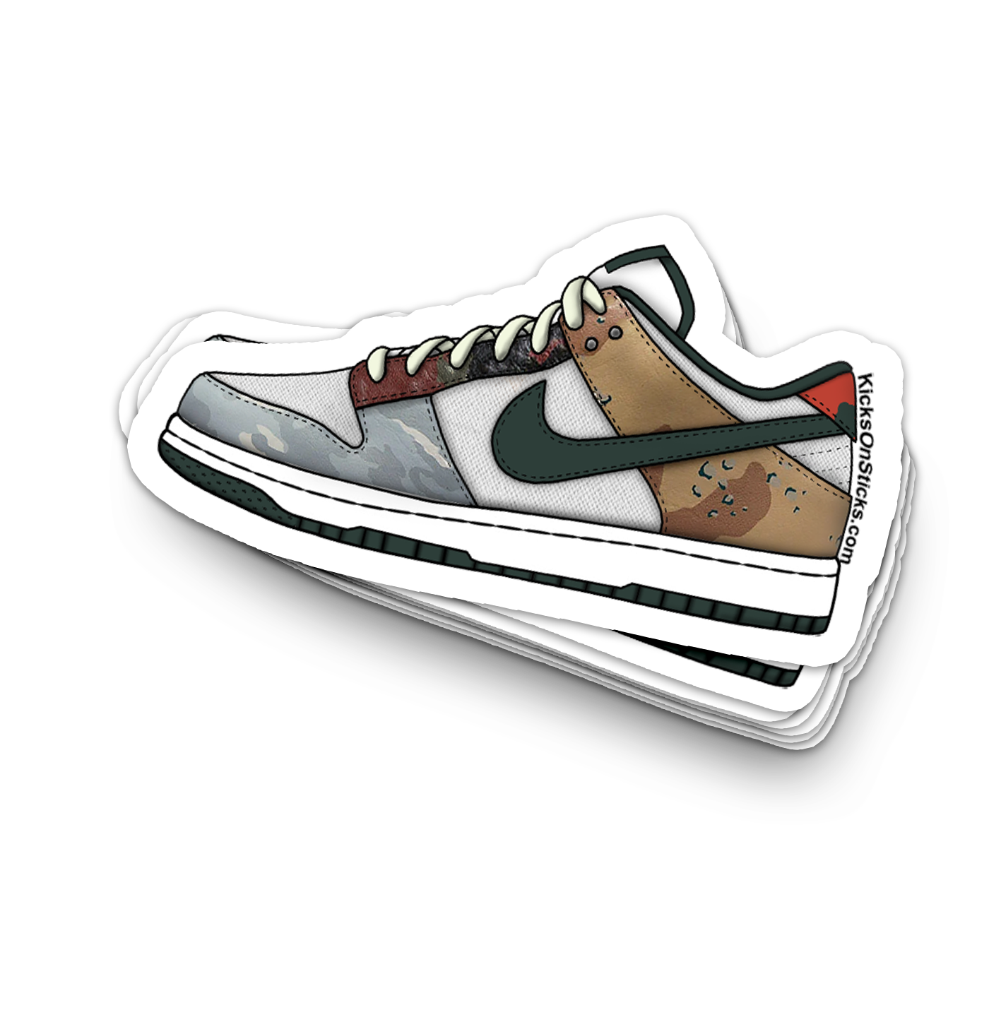 Dunk Low "Camo Multi" Sneaker Sticker