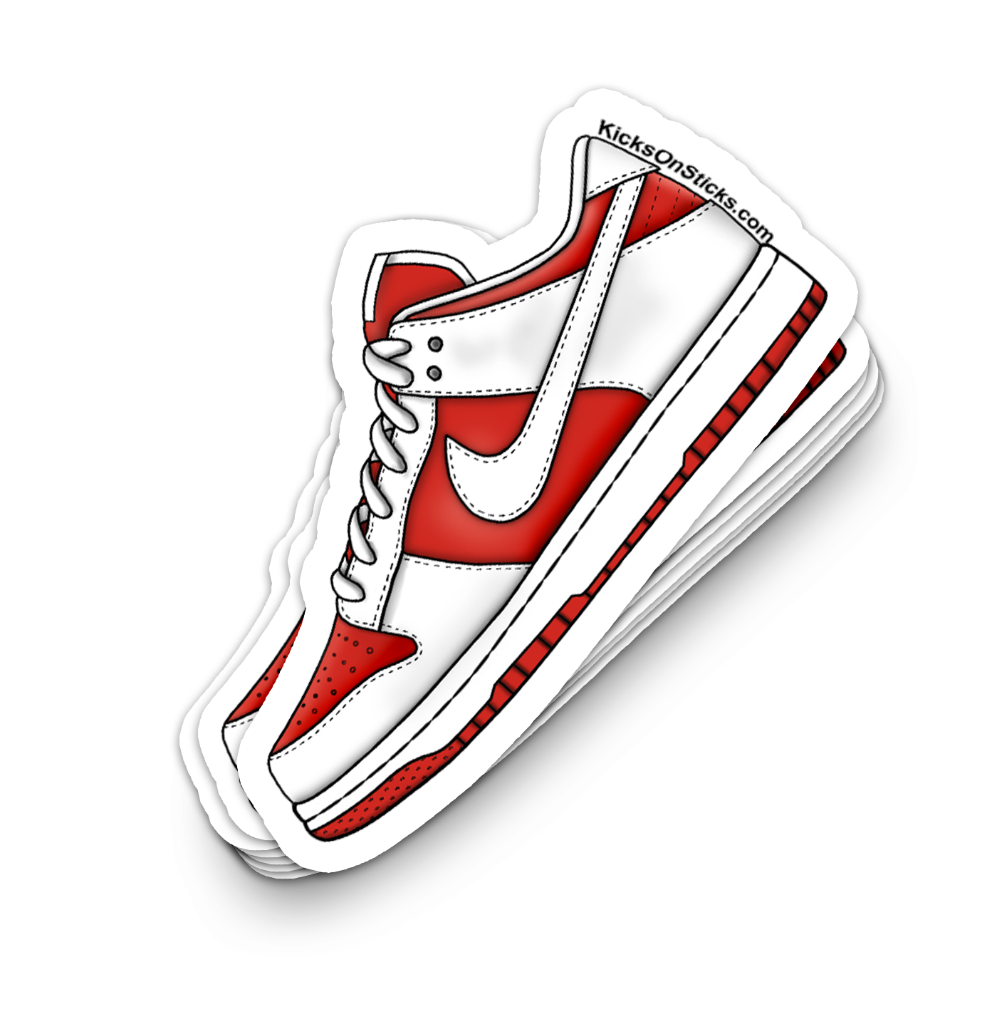 Dunk Low "Championship Red" Sneaker Sticker