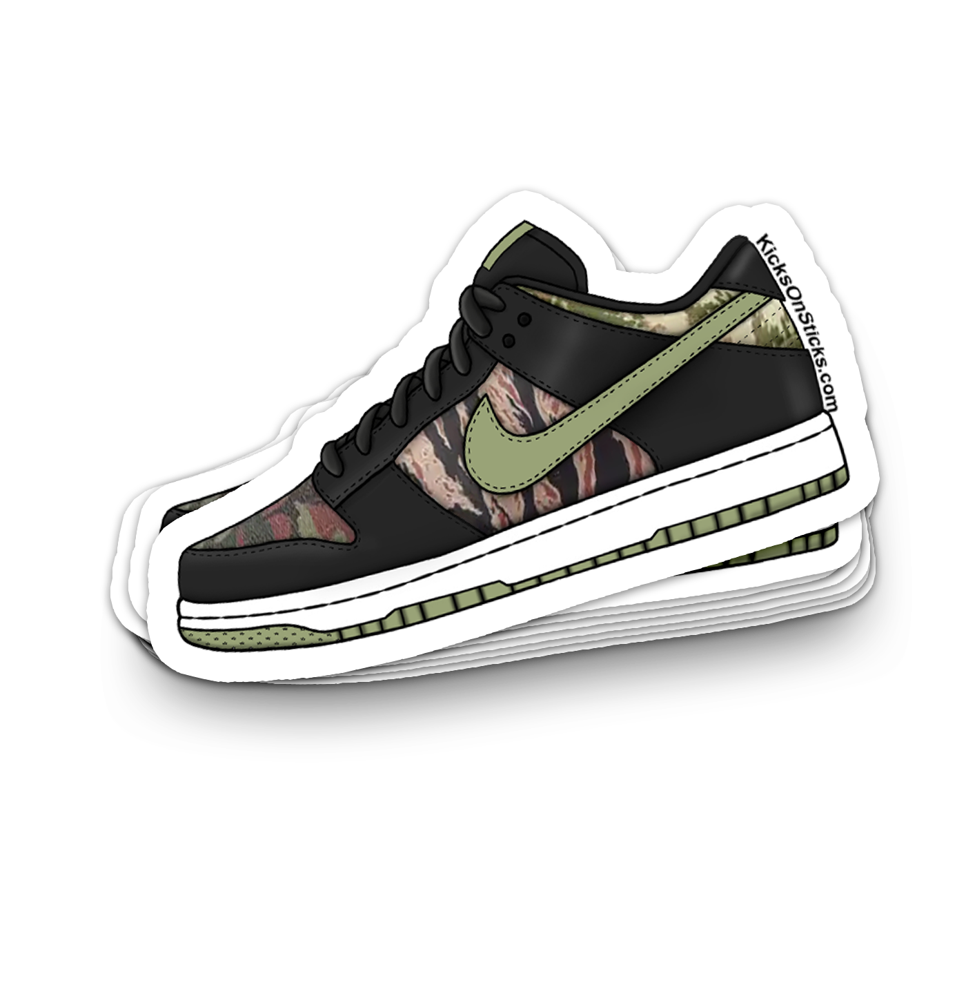 Dunk Low "Crazy Camo" Sneaker Sticker