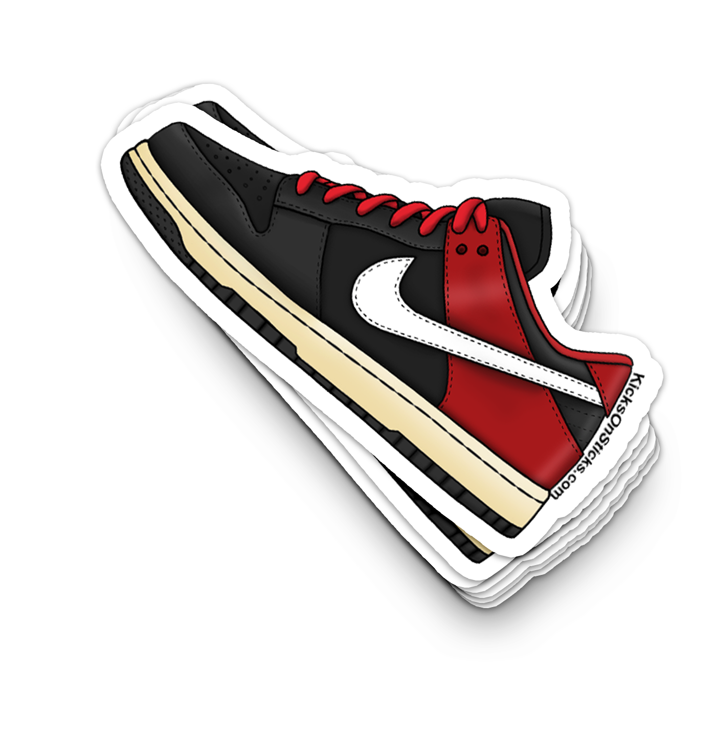 Dunk Low "Jordan Pack 1 Black Red" Sneaker Sticker