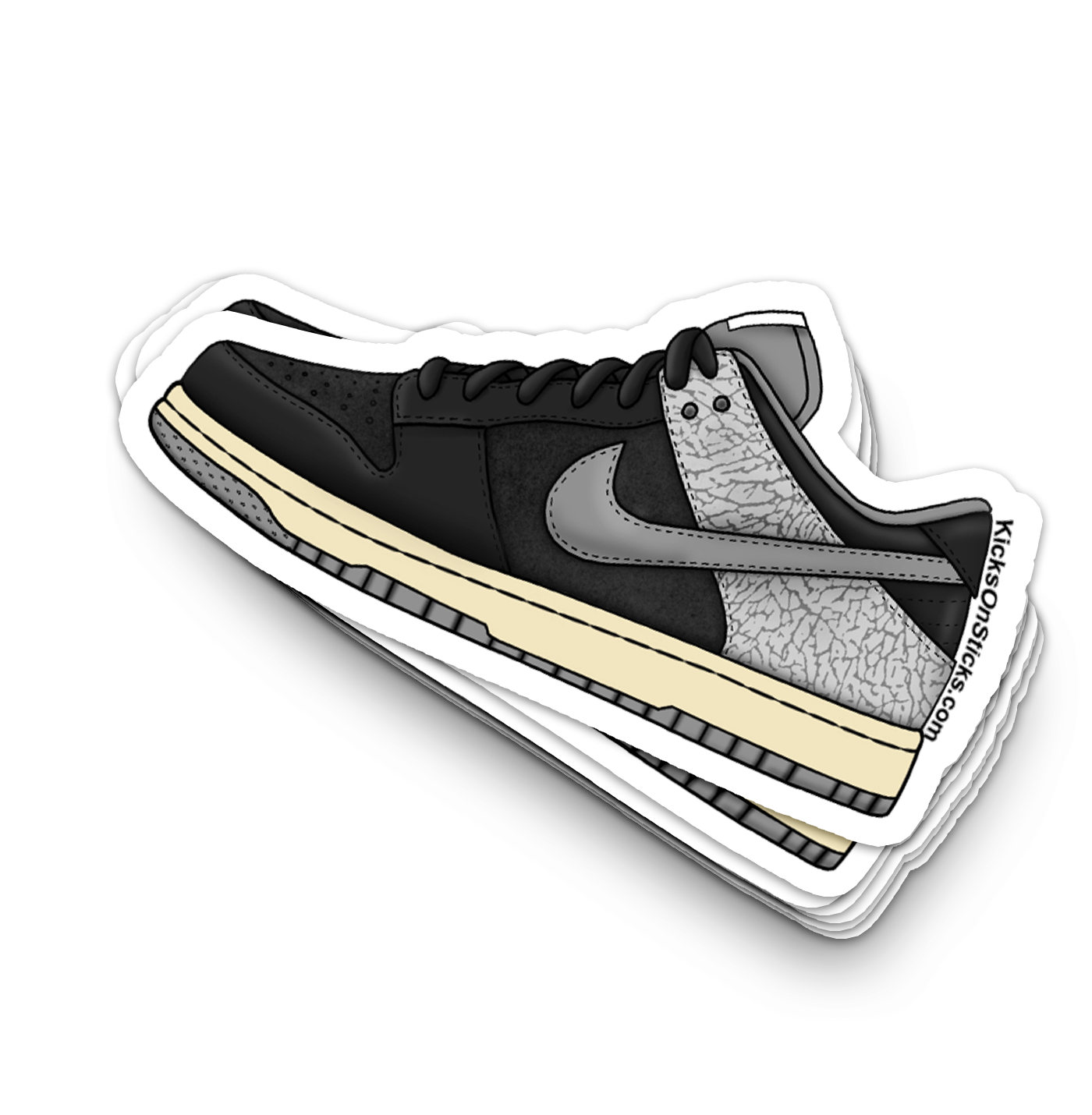 Dunk Low "Jordan Pack 3 Black" Sneaker Sticker