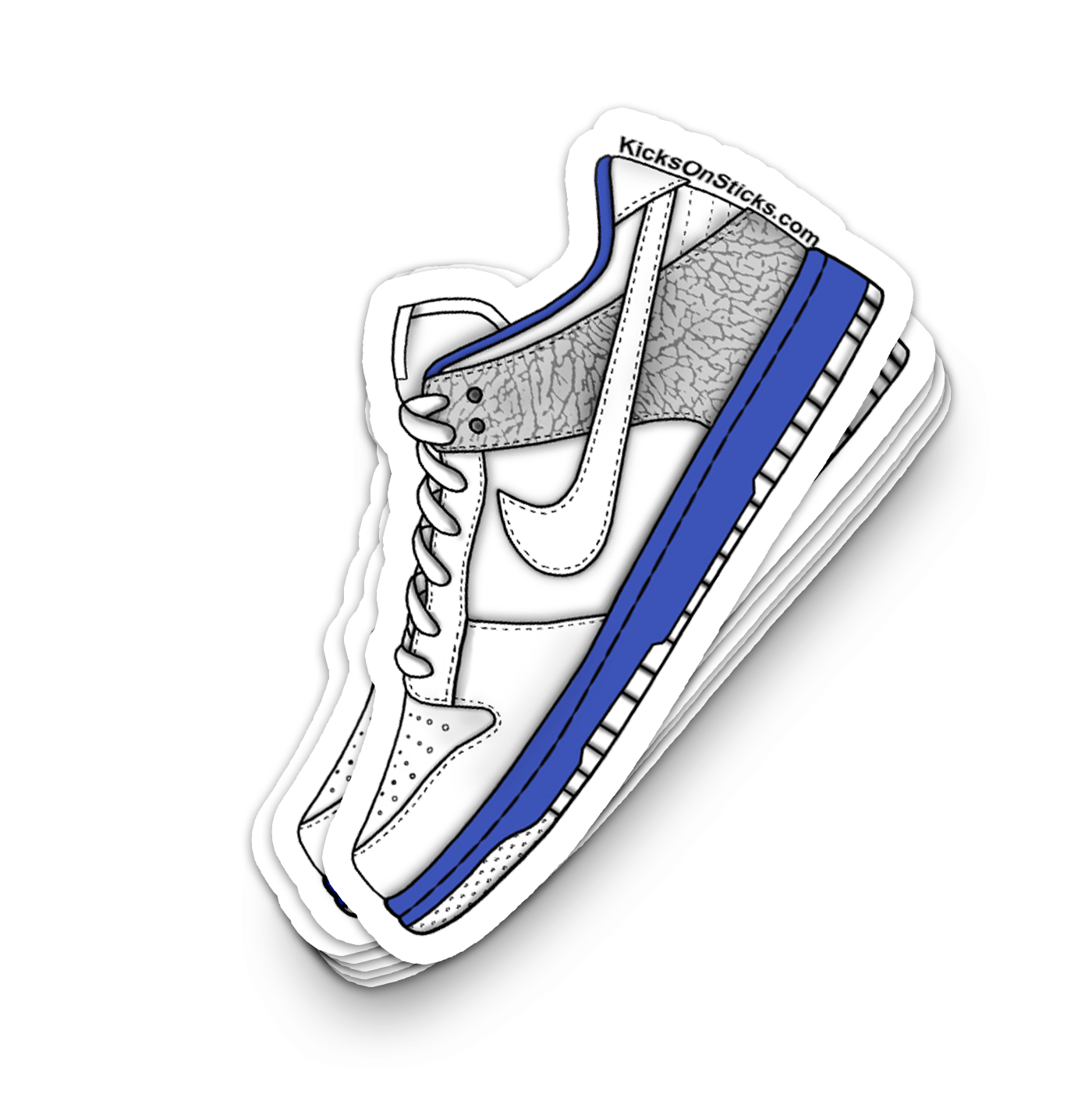 Dunk Low "Jordan Pack 3 White" Sneaker Sticker
