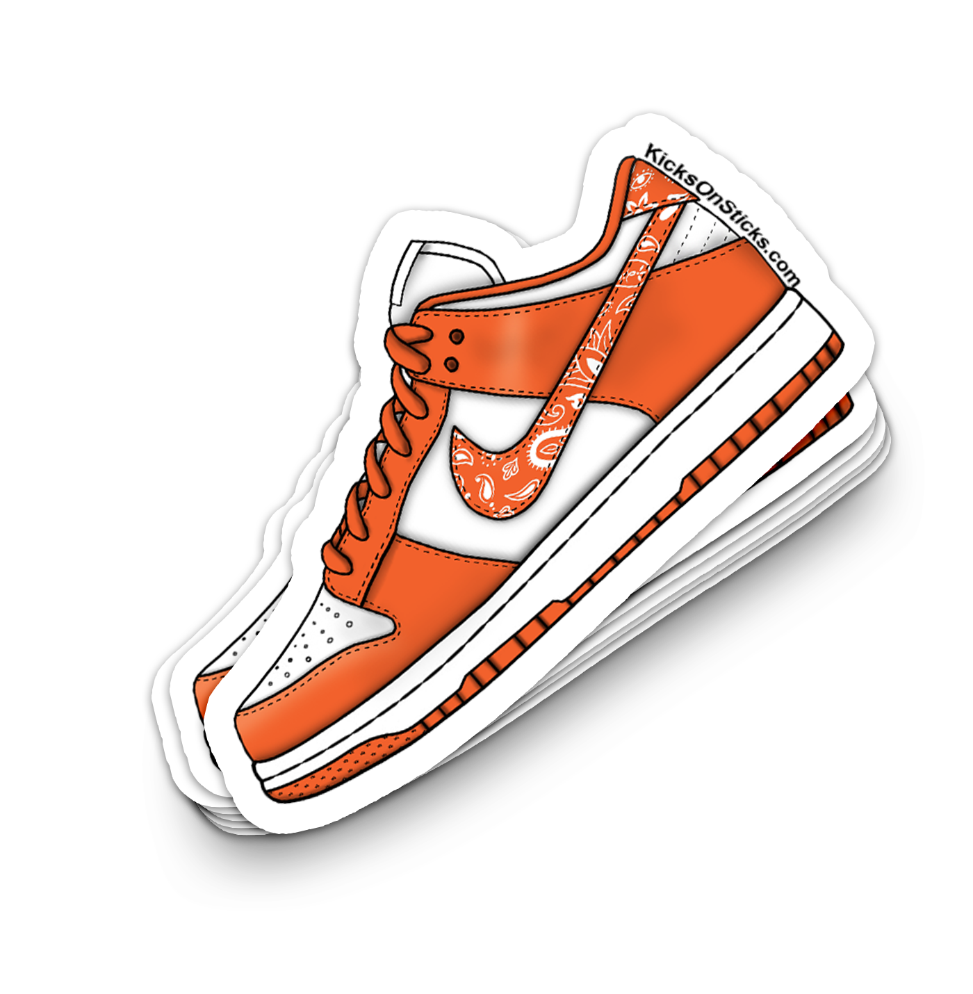 Dunk Low "Paisley Orange" Sneaker Sticker