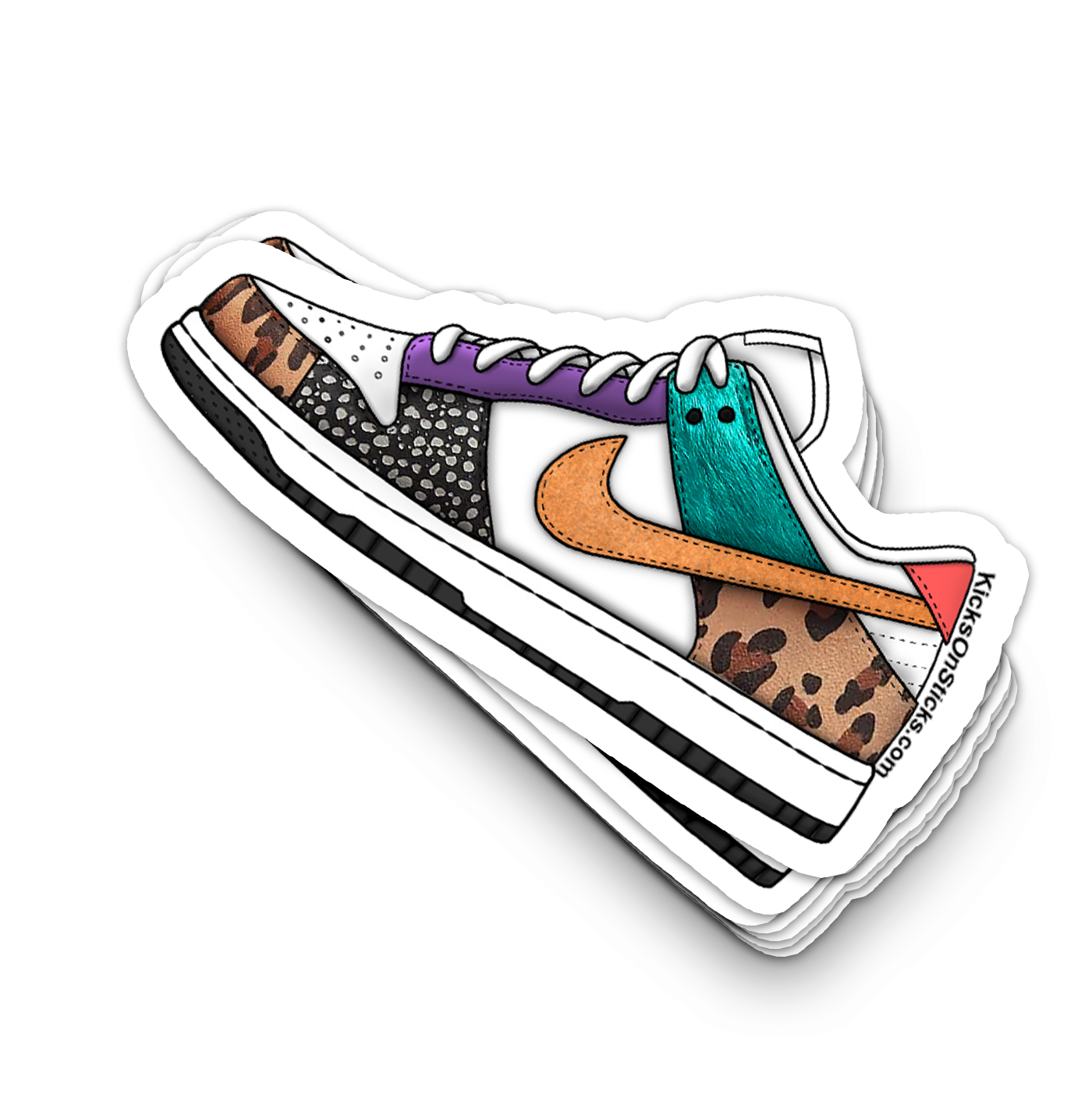 Dunk Low "Patchwork" Sneaker Sticker