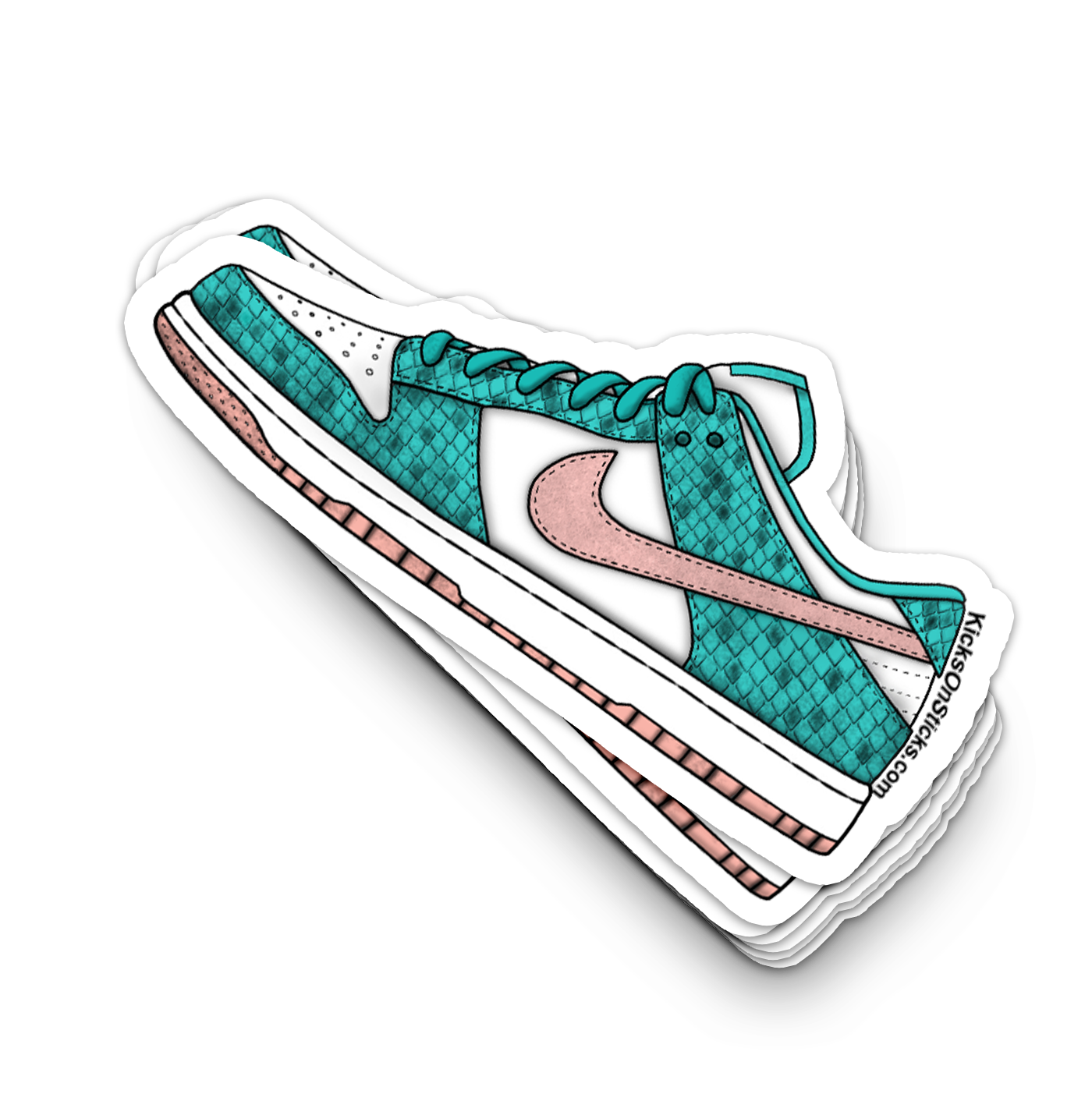 Dunk Low "Snakeskin Teal" Sneaker Sticker