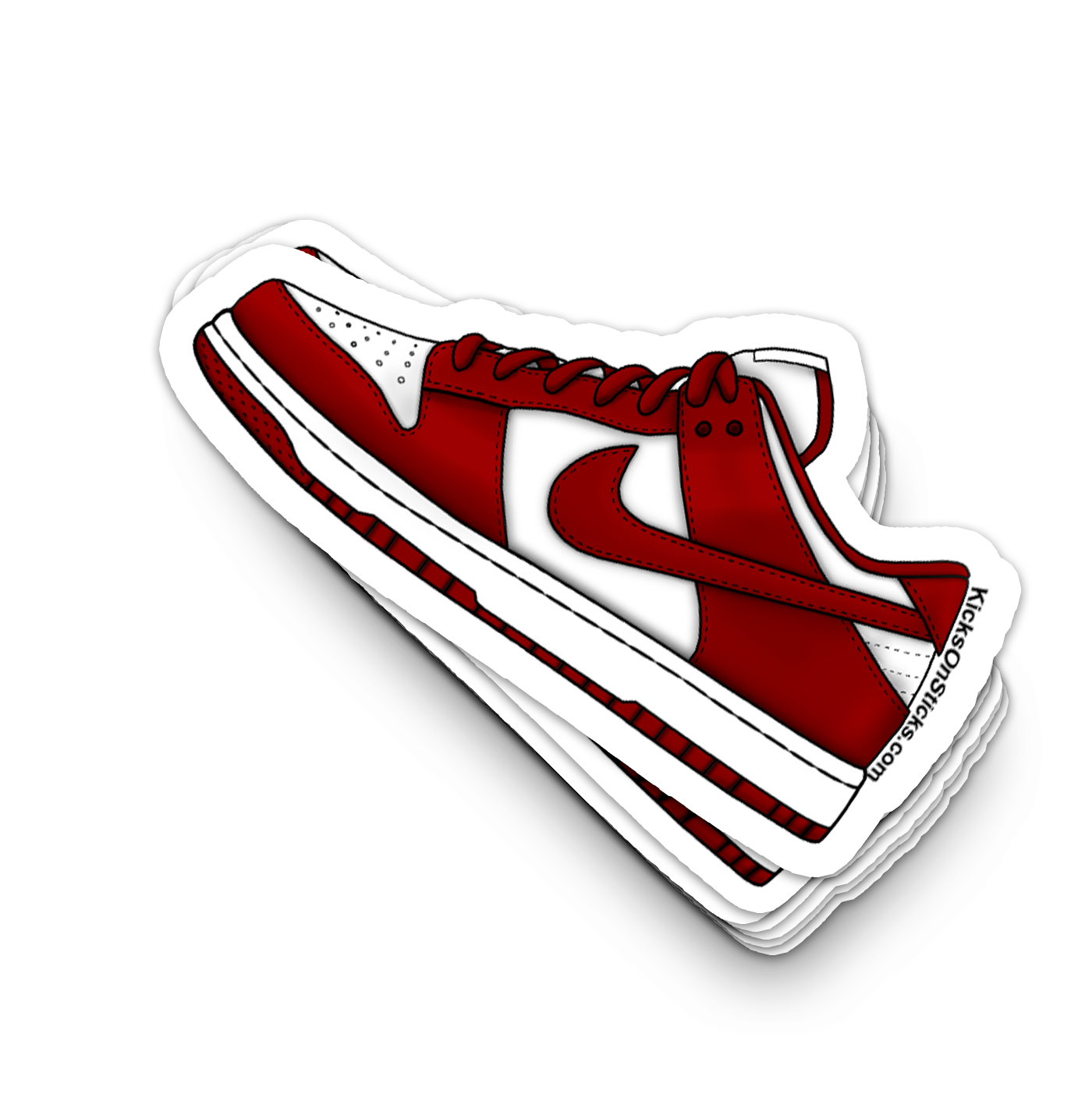 Dunk Low "Team Red" Sneaker Sticker