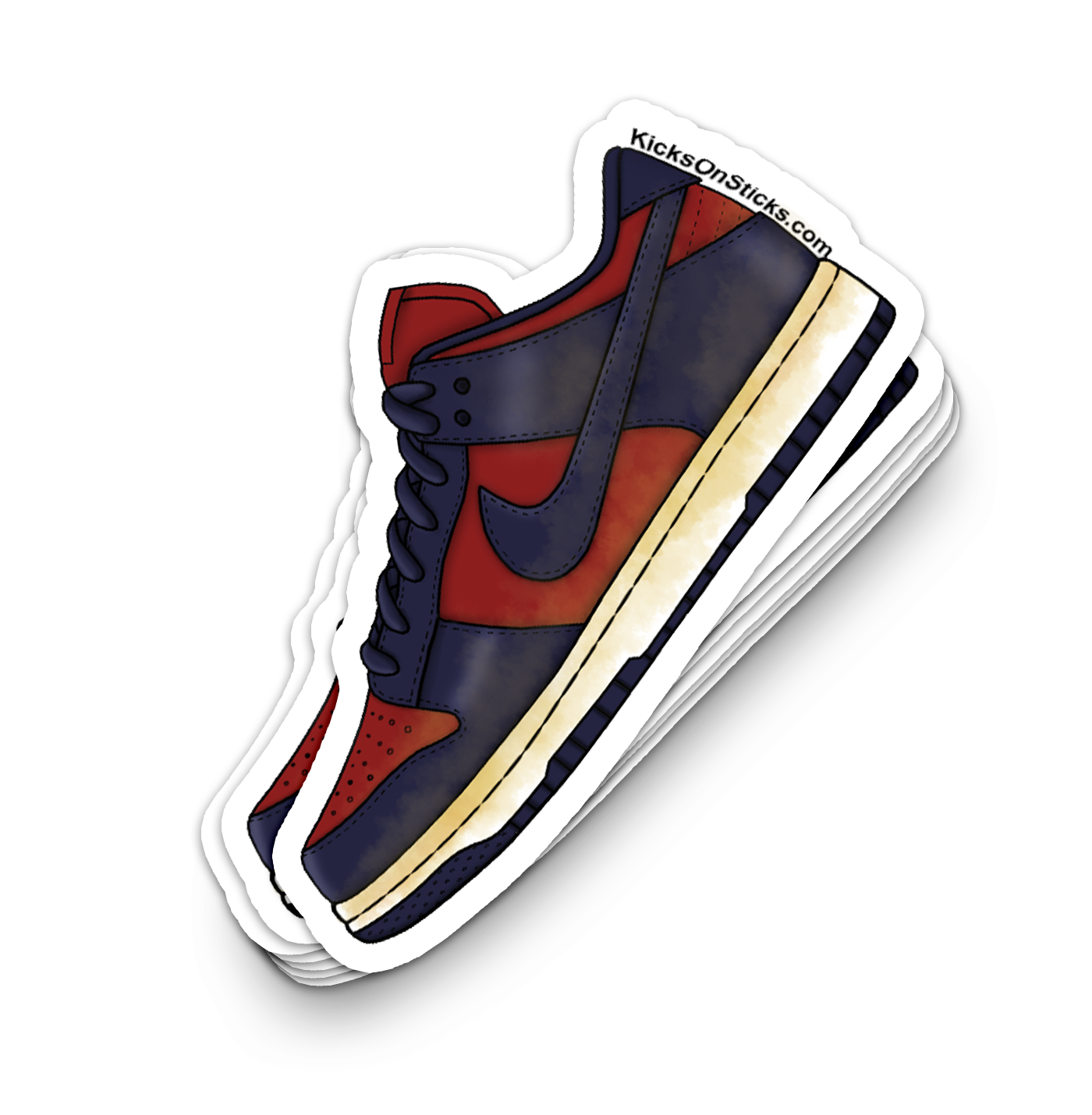 Dunk Low "VNTG Pack Navy Red" Sneaker Sticker