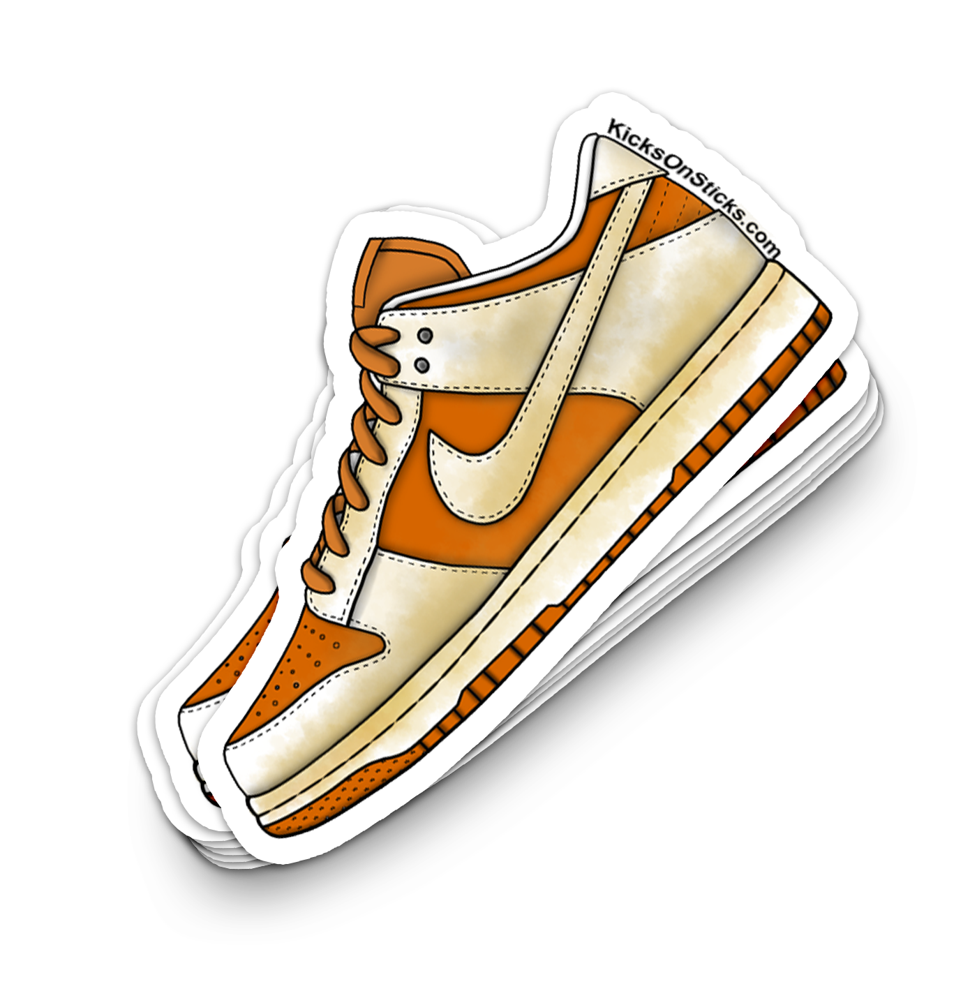 Dunk Low "VNTG Pack White Orange" Sneaker Sticker