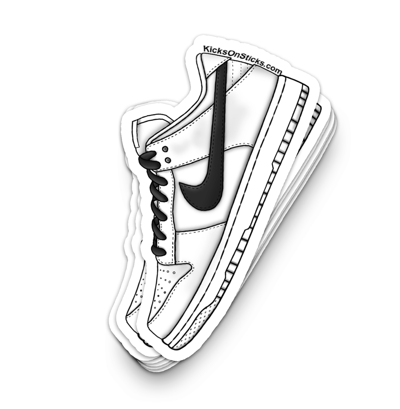 Dunk Low "White Black" Sneaker Sticker