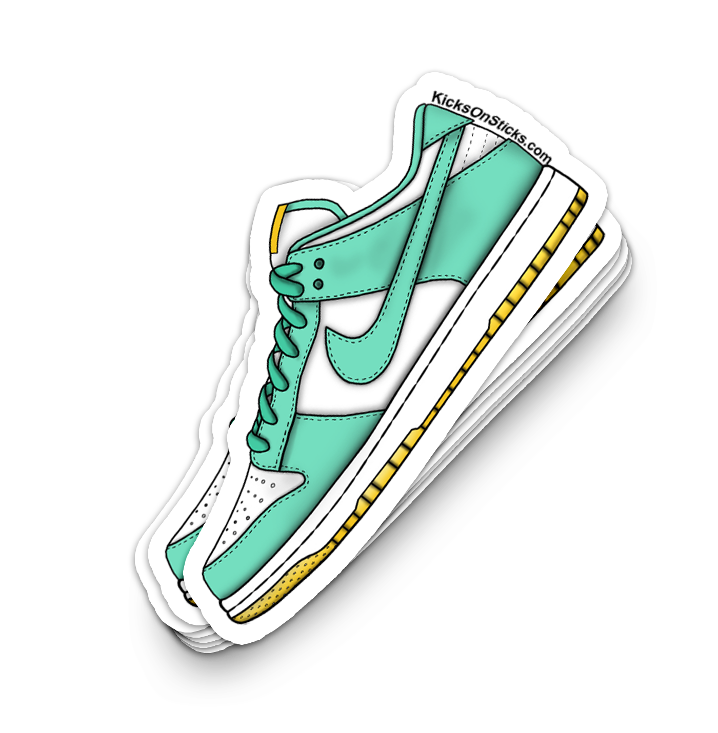 Dunk Low "Zeal Teal" Sneaker Sticker