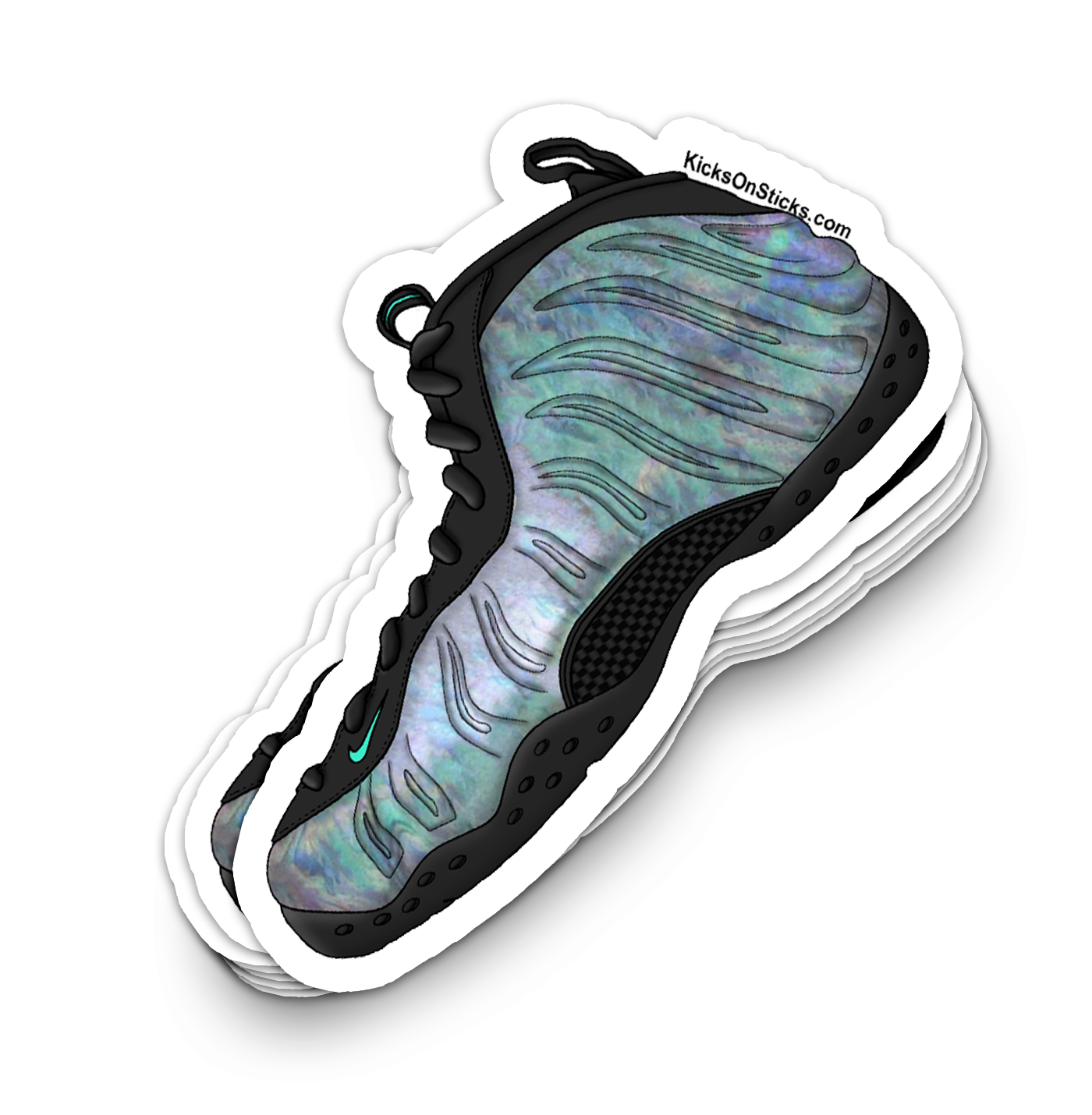Foamposite "Abalone" Sneaker Sticker