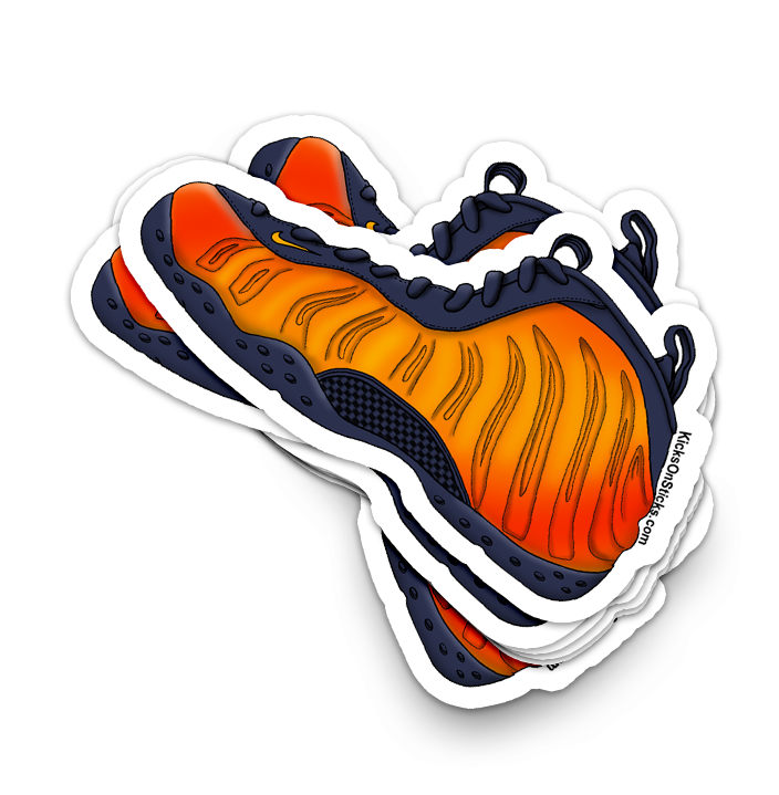 Foamposite "Blue Void Rugged Orange" Sneaker Sticker
