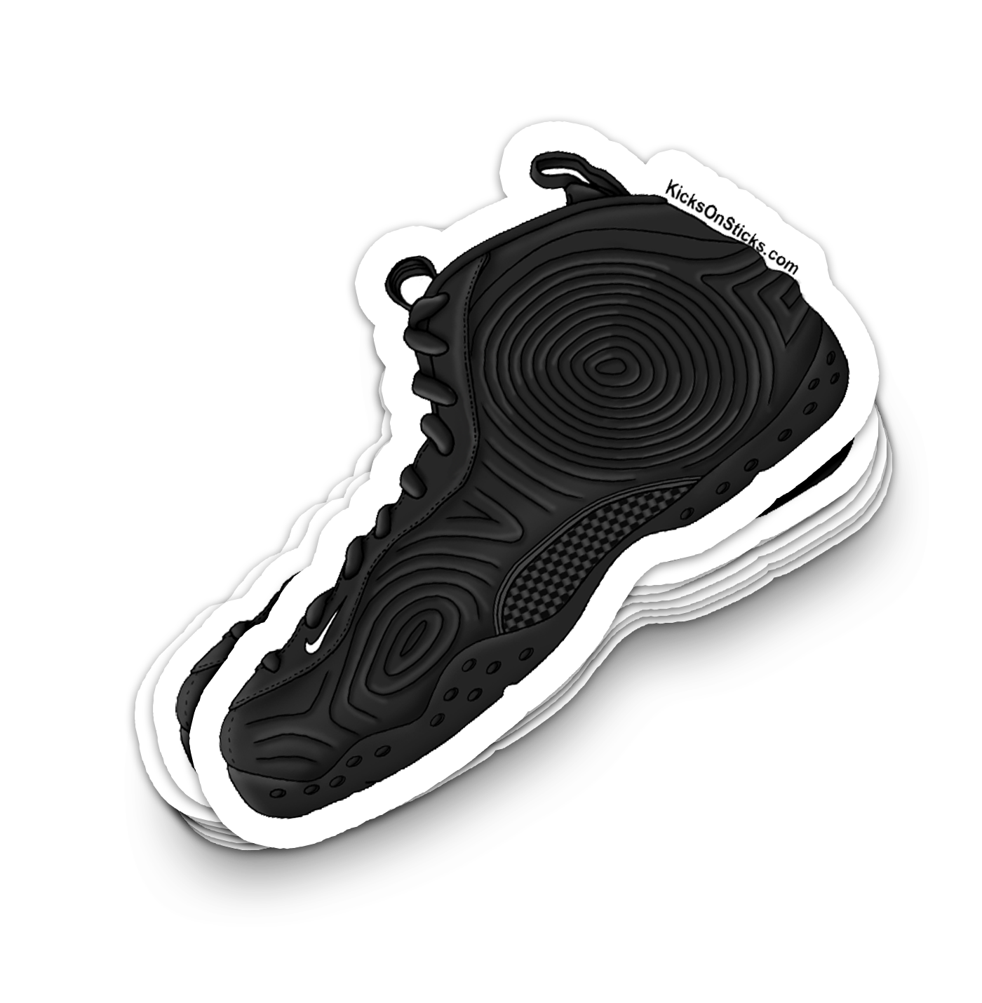 Foamposite "CDG Black" Sneaker Sticker
