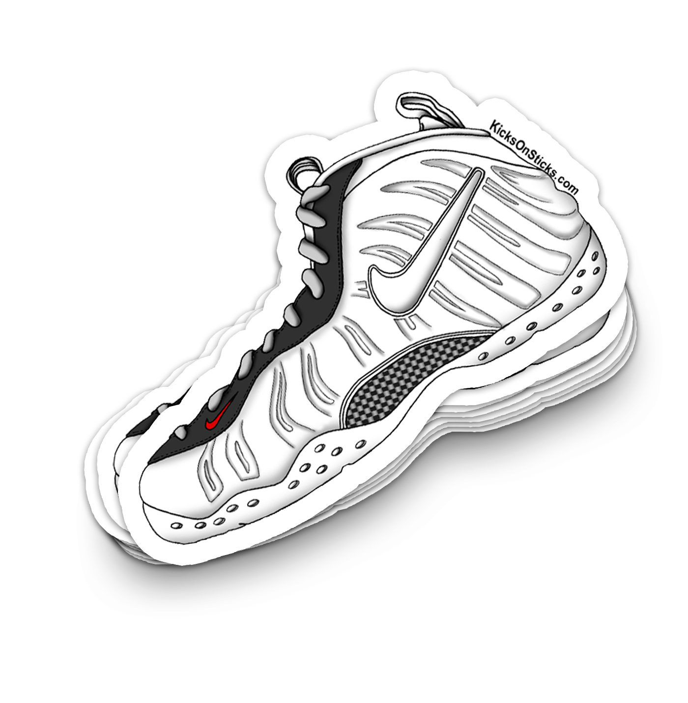 Foamposite Pro "Chrome White" Sneaker Sticker