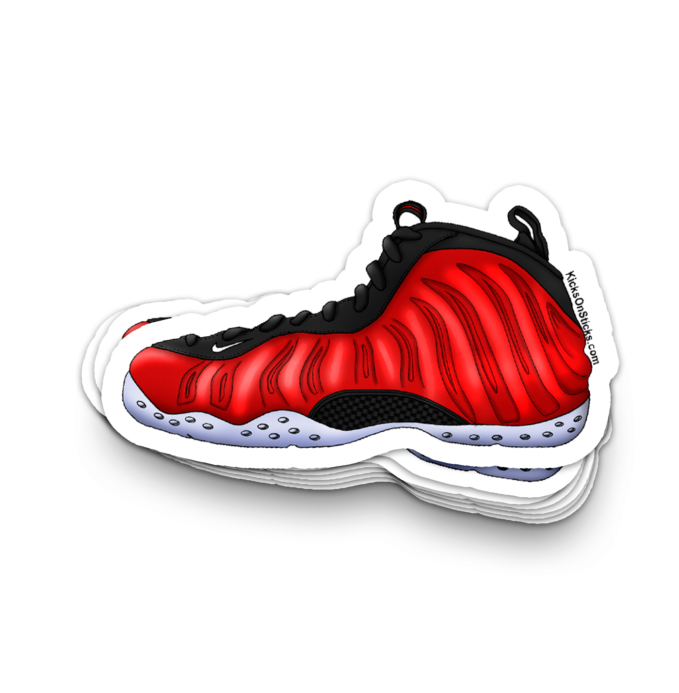 Foamposite "Metallic Red" Sneaker Sticker