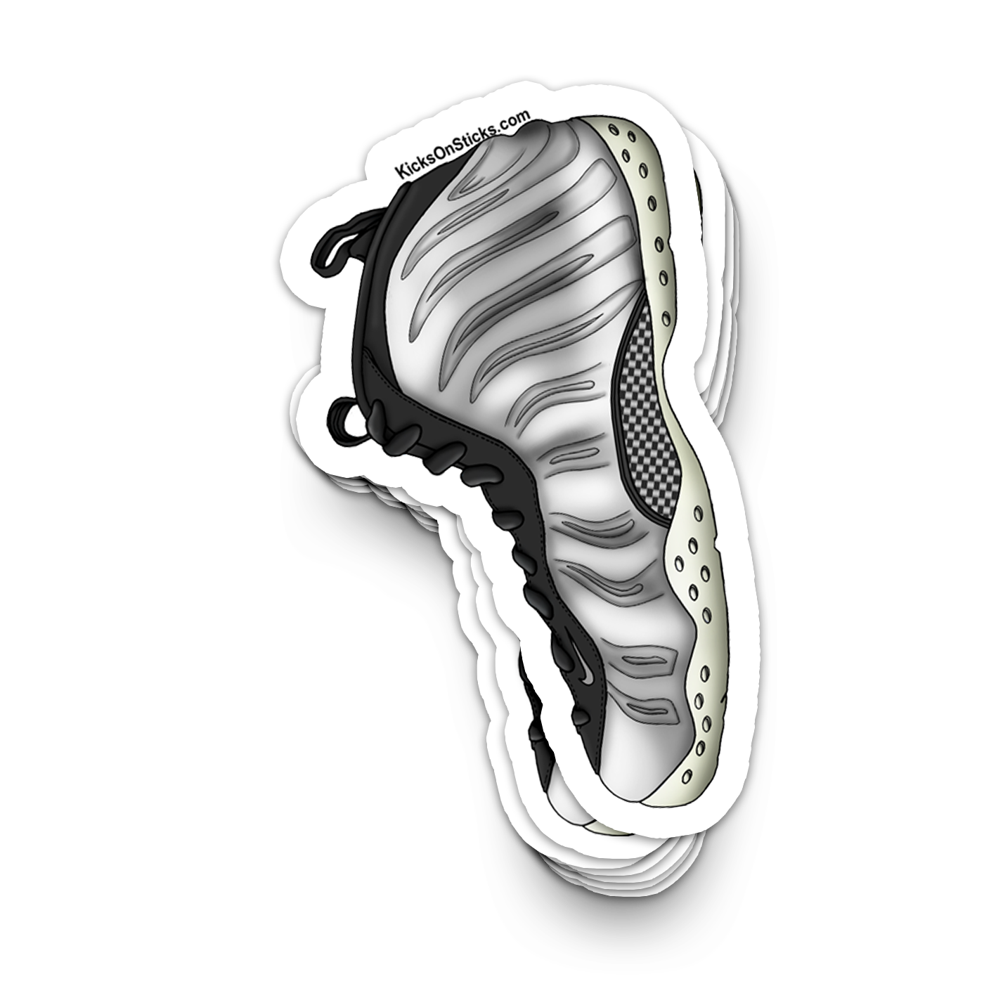 Foamposite "Pewter" Sneaker Sticker
